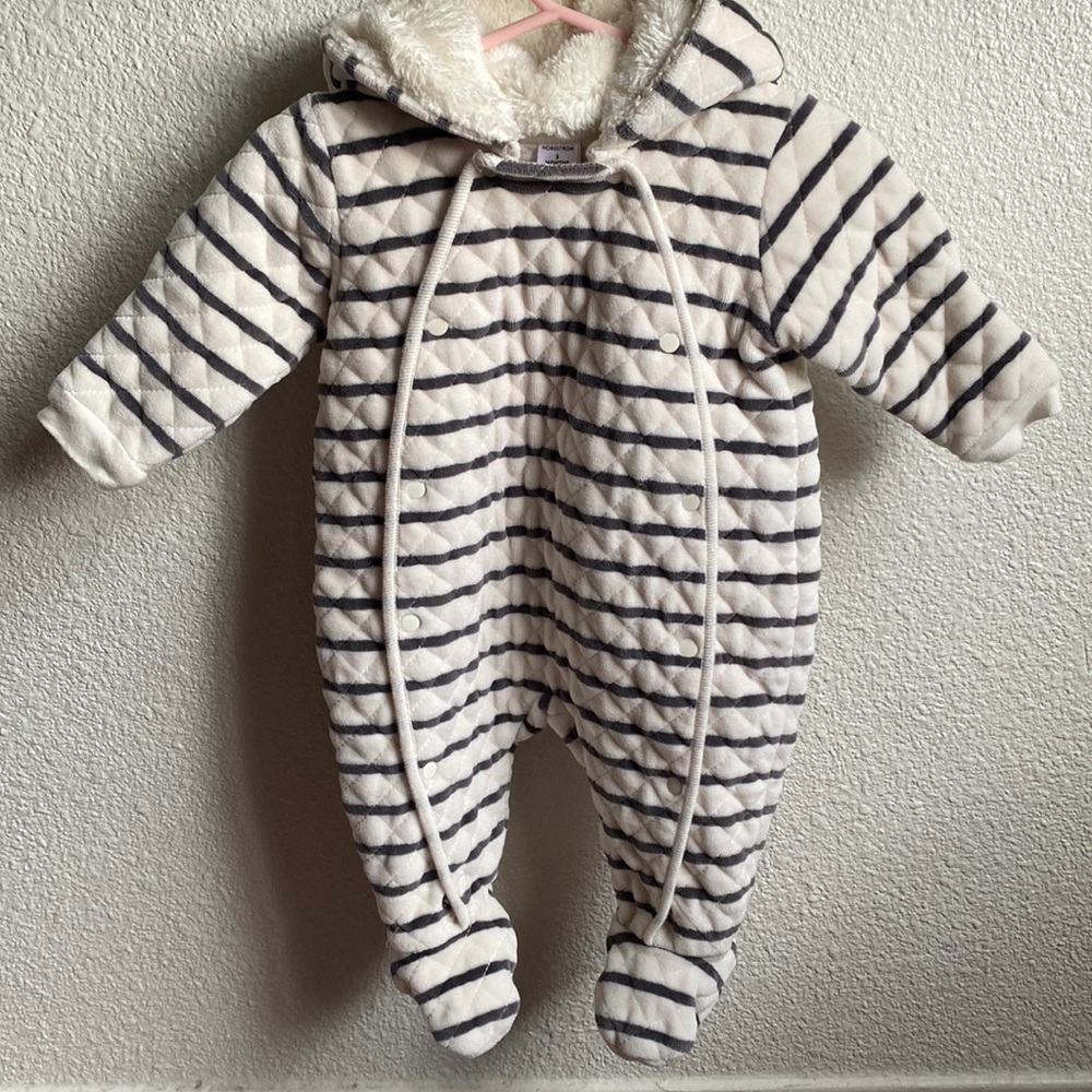 Cozy Quilted Sherpa Hooded Bodysuit